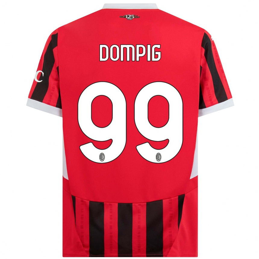 Hombre Fútbol Camiseta Chanté Dompig #99 Rojo Negro 1ª Equipación 2024/25