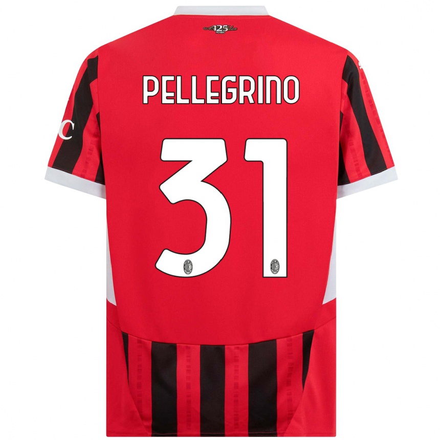 Hombre Fútbol Camiseta Marco Pellegrino #31 Rojo Negro 1ª Equipación 2024/25