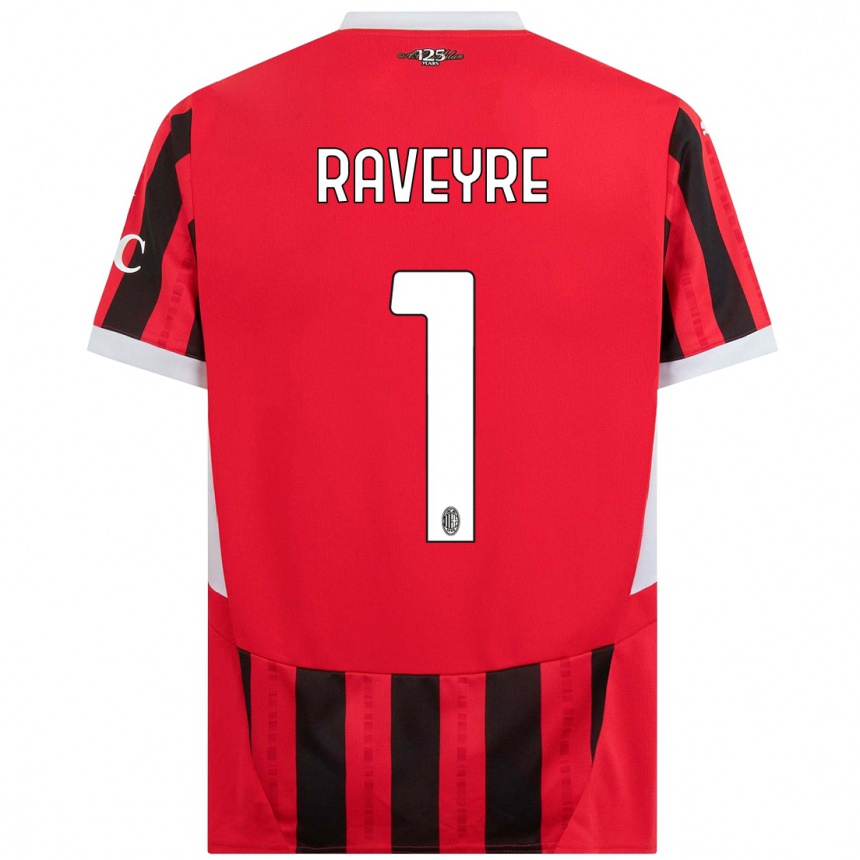 Hombre Fútbol Camiseta Noah Raveyre #1 Rojo Negro 1ª Equipación 2024/25