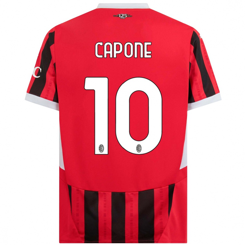 Hombre Fútbol Camiseta Andrea Capone #10 Rojo Negro 1ª Equipación 2024/25