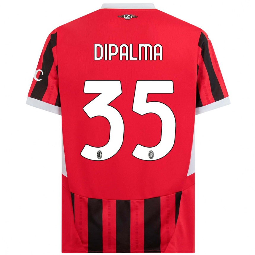 Hombre Fútbol Camiseta Matteo Dipalma #35 Rojo Negro 1ª Equipación 2024/25