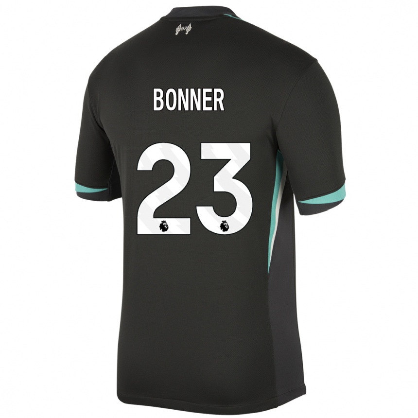 Hombre Fútbol Camiseta Gemma Bonner #23 Negro Antracita Blanco 2ª Equipación 2024/25