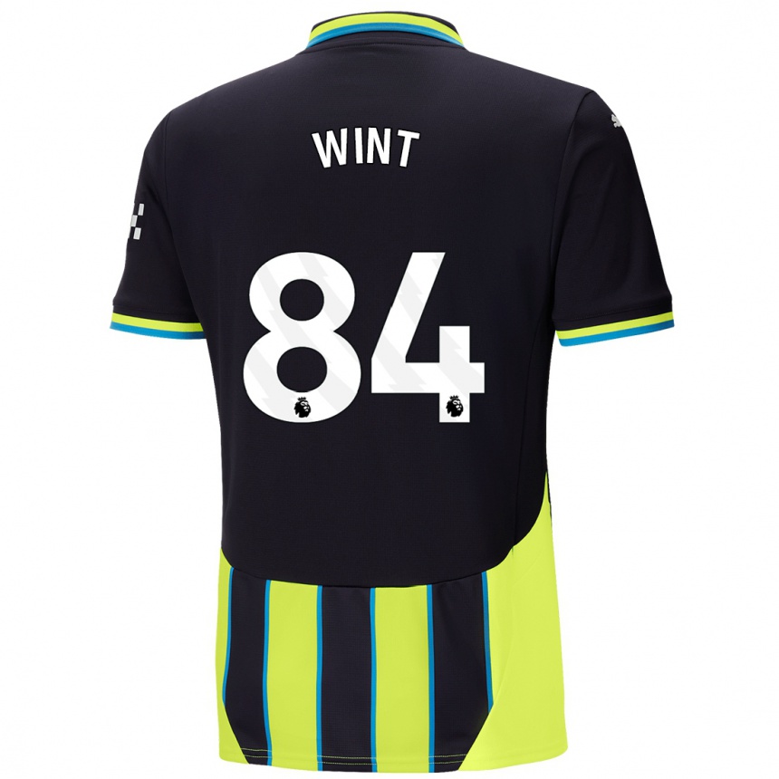 Hombre Fútbol Camiseta Jack Wint #84 Azul Amarillo 2ª Equipación 2024/25