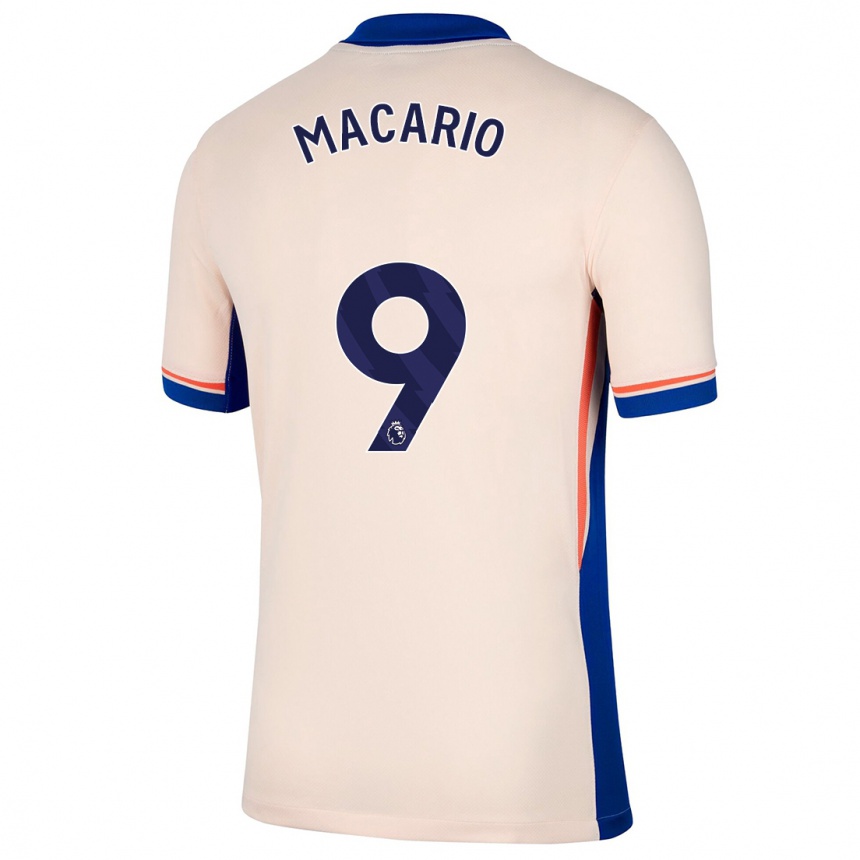 Hombre Fútbol Camiseta Catarina Macario #9 Beige Claro 2ª Equipación 2024/25