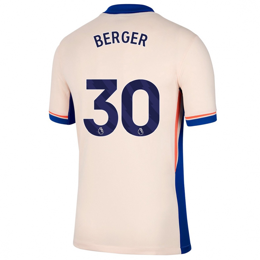 Hombre Fútbol Camiseta Ann-Katrin Berger #30 Beige Claro 2ª Equipación 2024/25