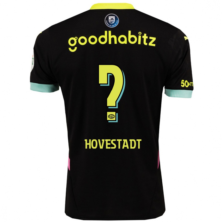 Hombre Fútbol Camiseta Mike Hovestadt #0 Negro Amarillo 2ª Equipación 2024/25