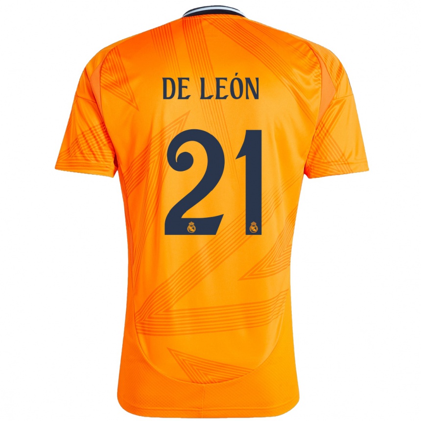 Hombre Fútbol Camiseta Jeremy De León #21 Naranja 2ª Equipación 2024/25