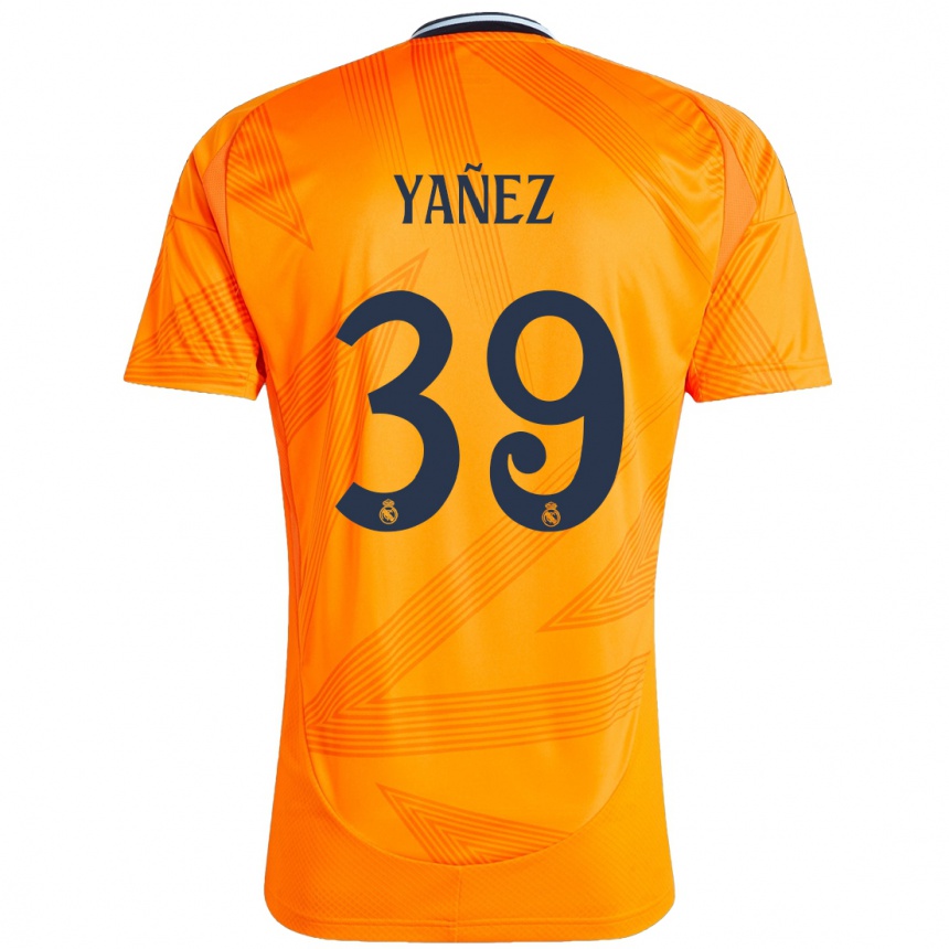 Hombre Fútbol Camiseta Daniel Yañez #39 Naranja 2ª Equipación 2024/25