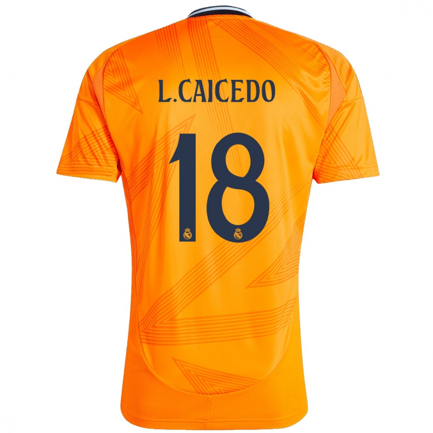 Hombre Fútbol Camiseta Linda Caicedo #18 Naranja 2ª Equipación 2024/25