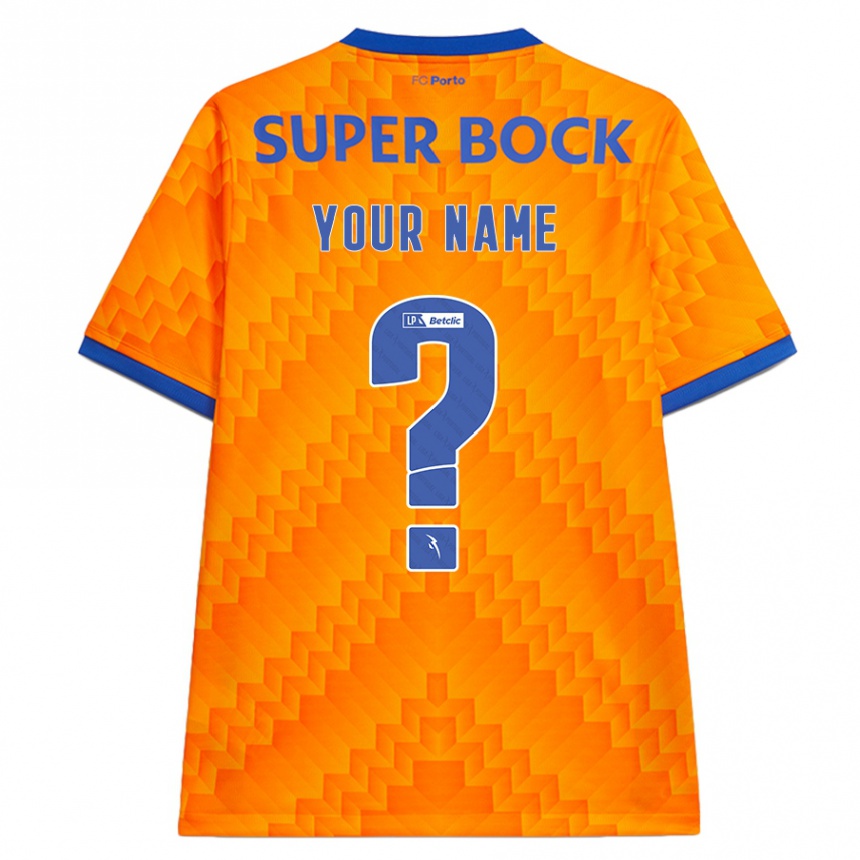 Hombre Fútbol Camiseta Su Nombre #0 Naranja 2ª Equipación 2024/25