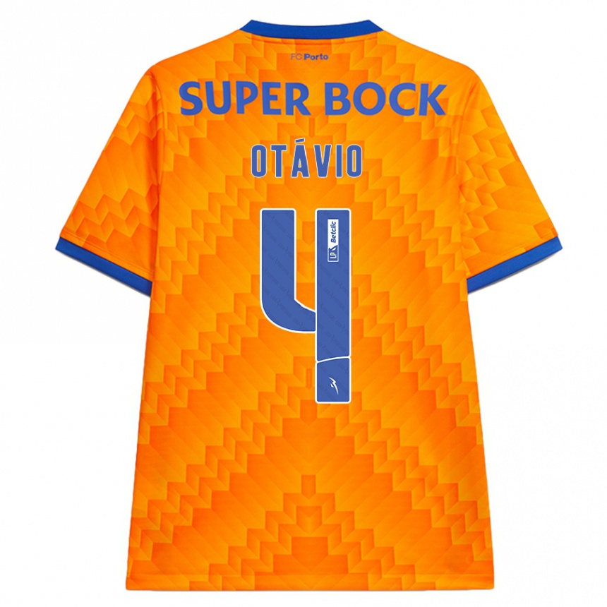 Hombre Fútbol Camiseta Otávio #4 Naranja 2ª Equipación 2024/25