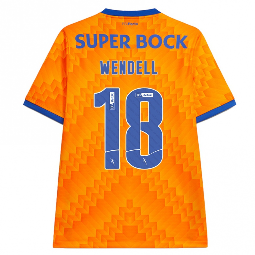 Hombre Fútbol Camiseta Wendell #18 Naranja 2ª Equipación 2024/25