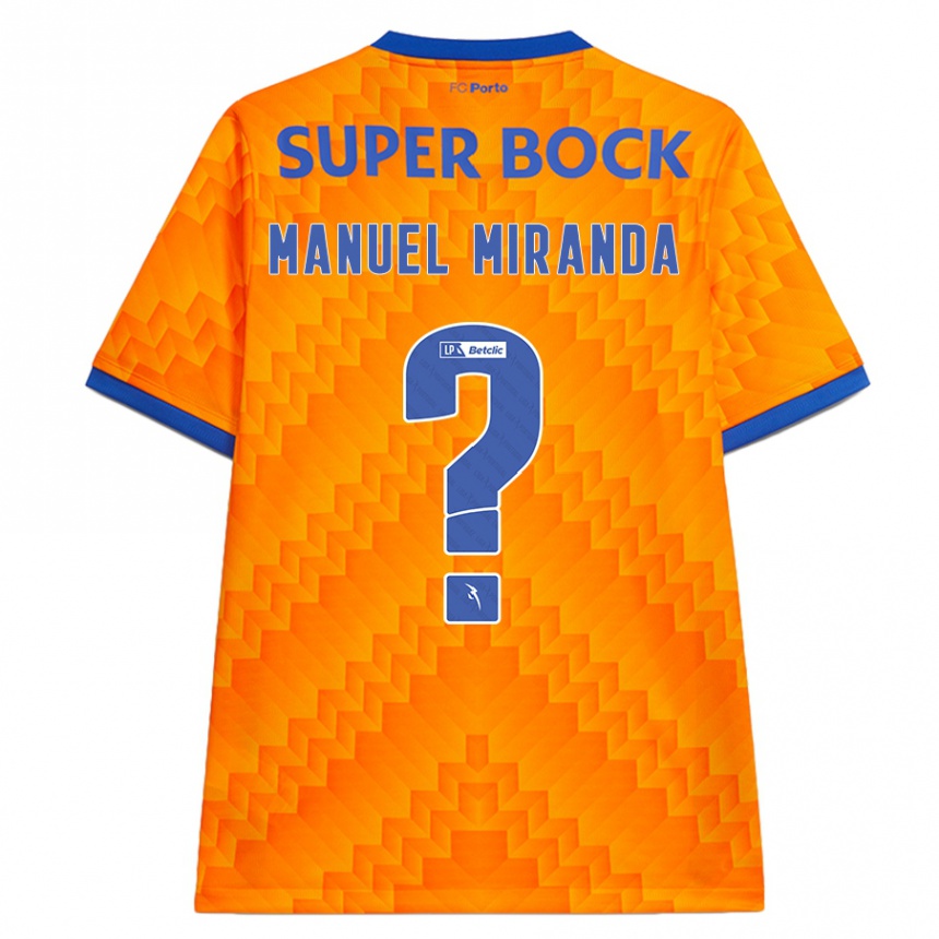 Hombre Fútbol Camiseta Manuel Miranda #0 Naranja 2ª Equipación 2024/25