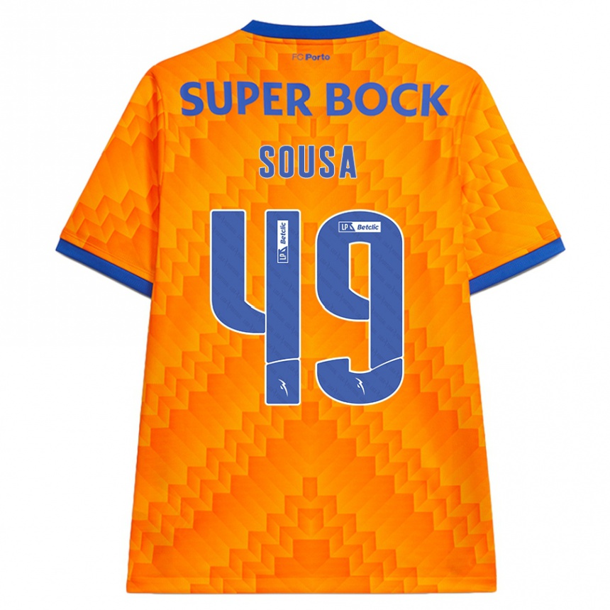 Hombre Fútbol Camiseta Gonçalo Sousa #49 Naranja 2ª Equipación 2024/25