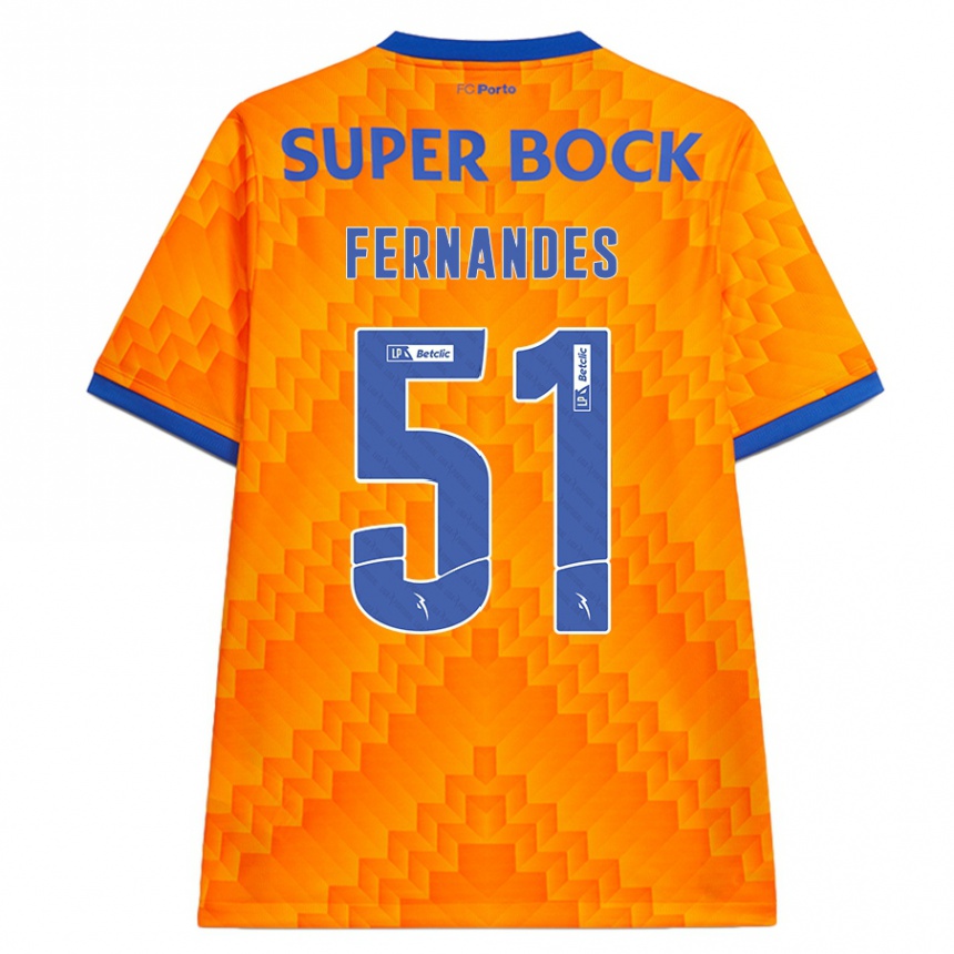 Hombre Fútbol Camiseta Diogo Fernandes #51 Naranja 2ª Equipación 2024/25