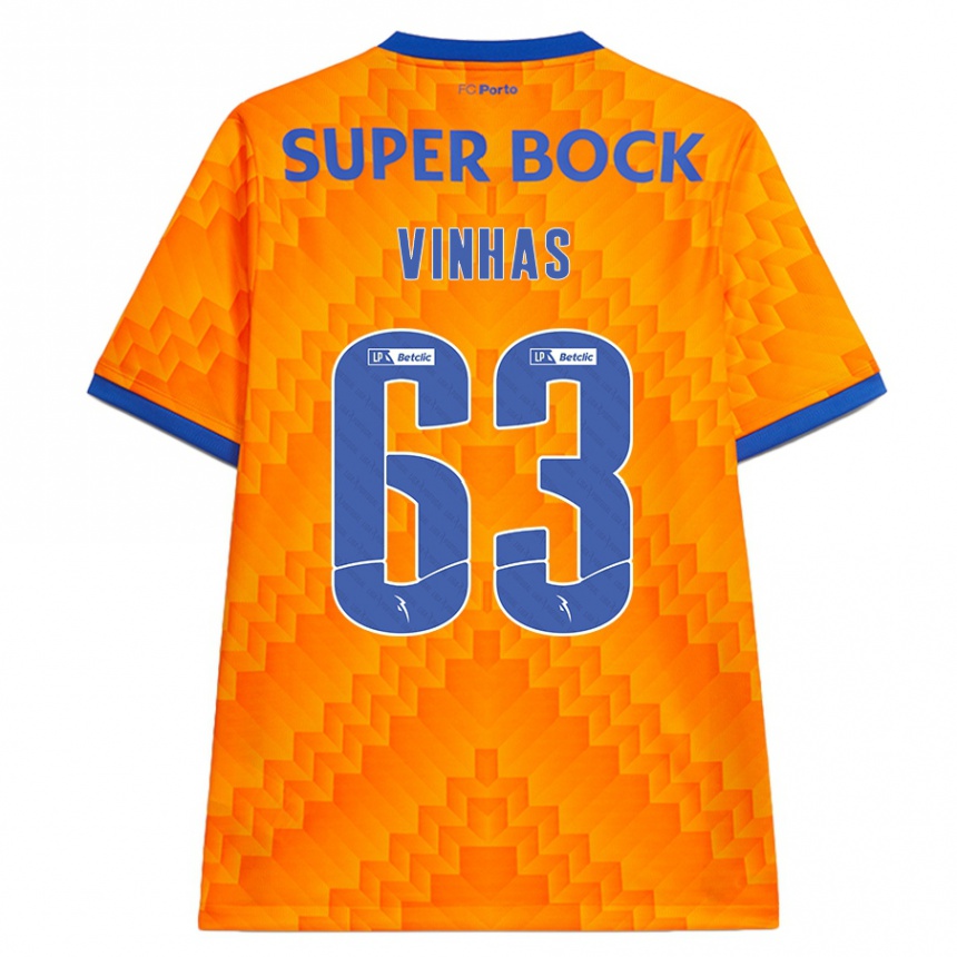 Hombre Fútbol Camiseta David Vinhas #63 Naranja 2ª Equipación 2024/25