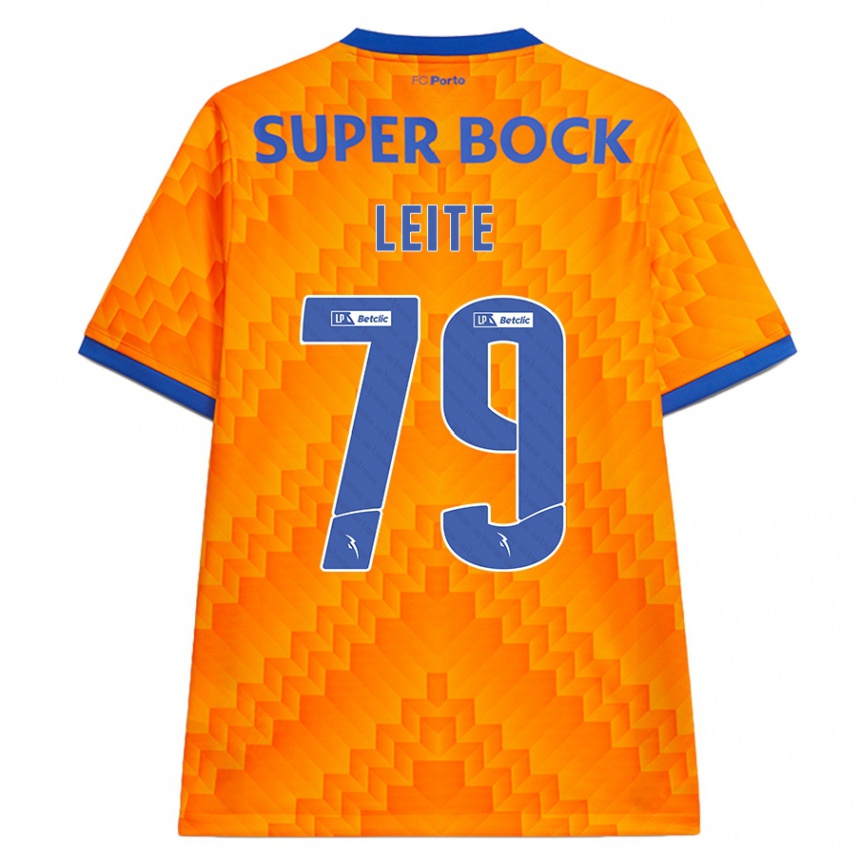 Hombre Fútbol Camiseta Afonso Leite #79 Naranja 2ª Equipación 2024/25