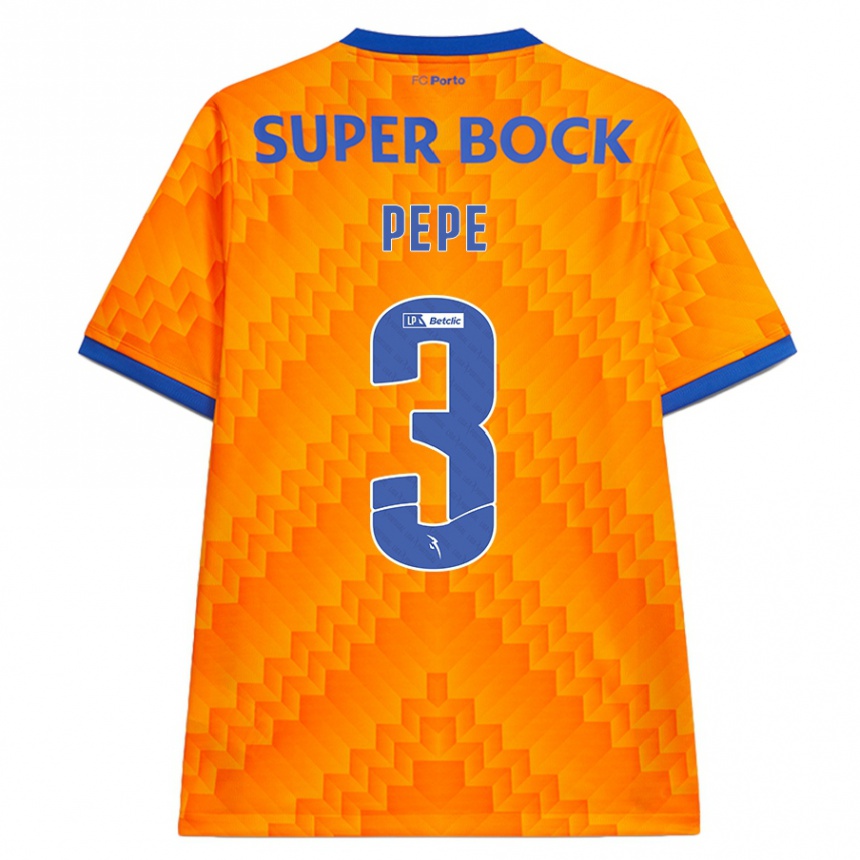 Hombre Fútbol Camiseta Pepe #3 Naranja 2ª Equipación 2024/25