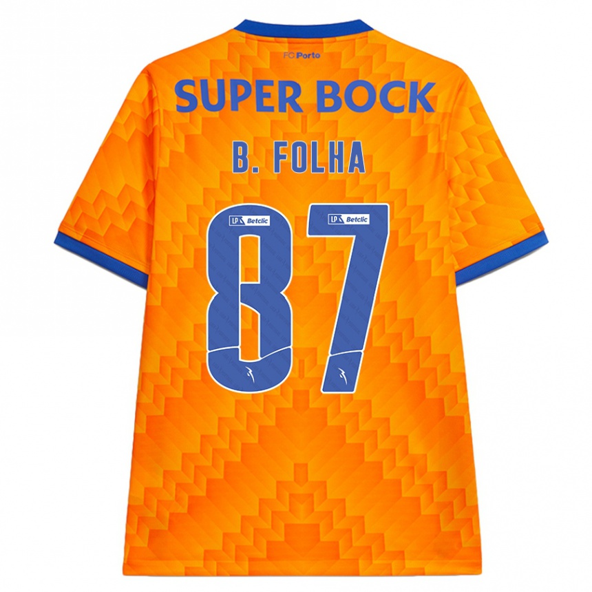 Hombre Fútbol Camiseta Bernardo Folha #87 Naranja 2ª Equipación 2024/25