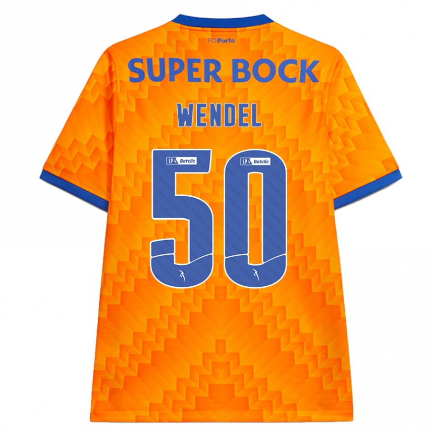 Hombre Fútbol Camiseta Wendel #50 Naranja 2ª Equipación 2024/25