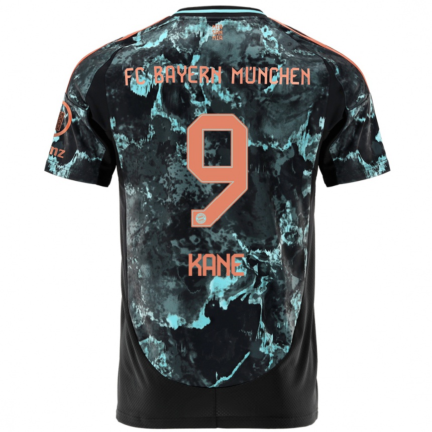 Hombre Fútbol Camiseta Harry Kane #9 Negro 2ª Equipación 2024/25