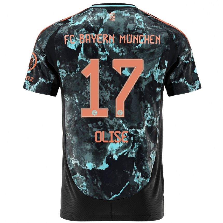 Hombre Fútbol Camiseta Michael Olise #17 Negro 2ª Equipación 2024/25