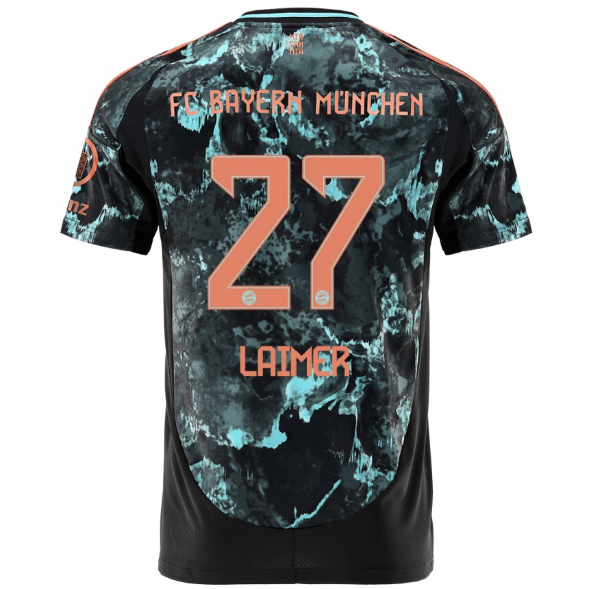 Hombre Fútbol Camiseta Konrad Laimer #27 Negro 2ª Equipación 2024/25