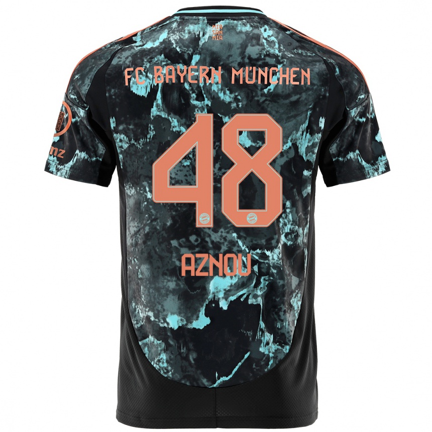 Hombre Fútbol Camiseta Adam Aznou #48 Negro 2ª Equipación 2024/25