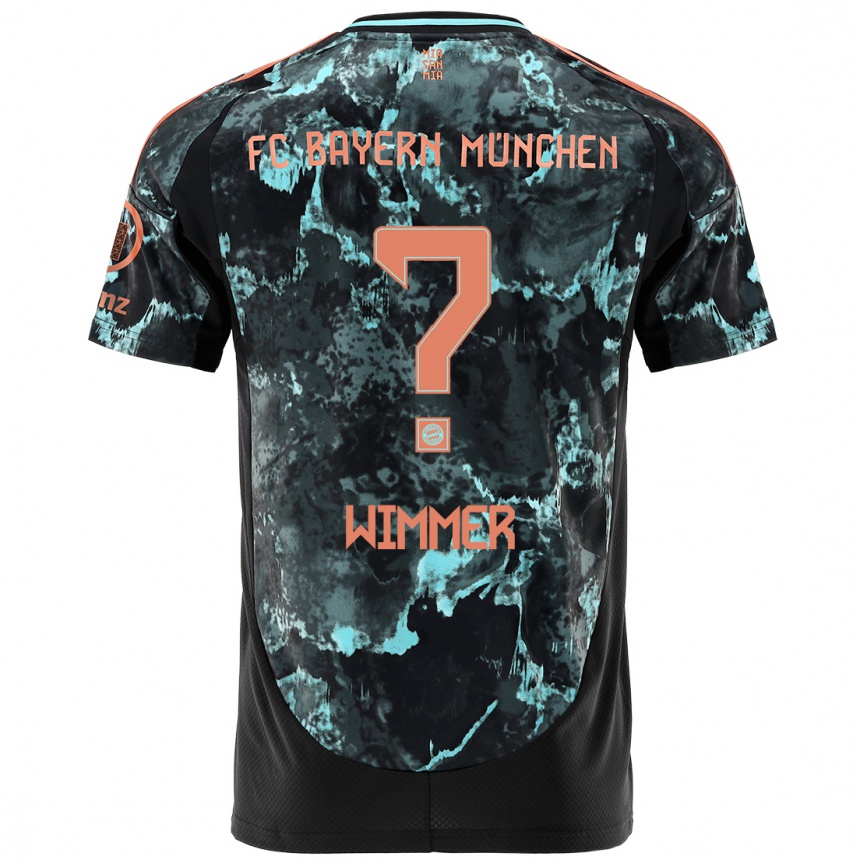 Hombre Fútbol Camiseta Benedikt Wimmer #0 Negro 2ª Equipación 2024/25