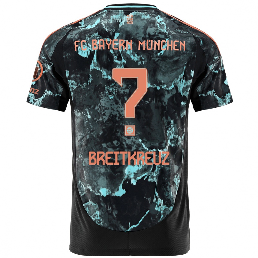 Hombre Fútbol Camiseta Steve Breitkreuz #0 Negro 2ª Equipación 2024/25