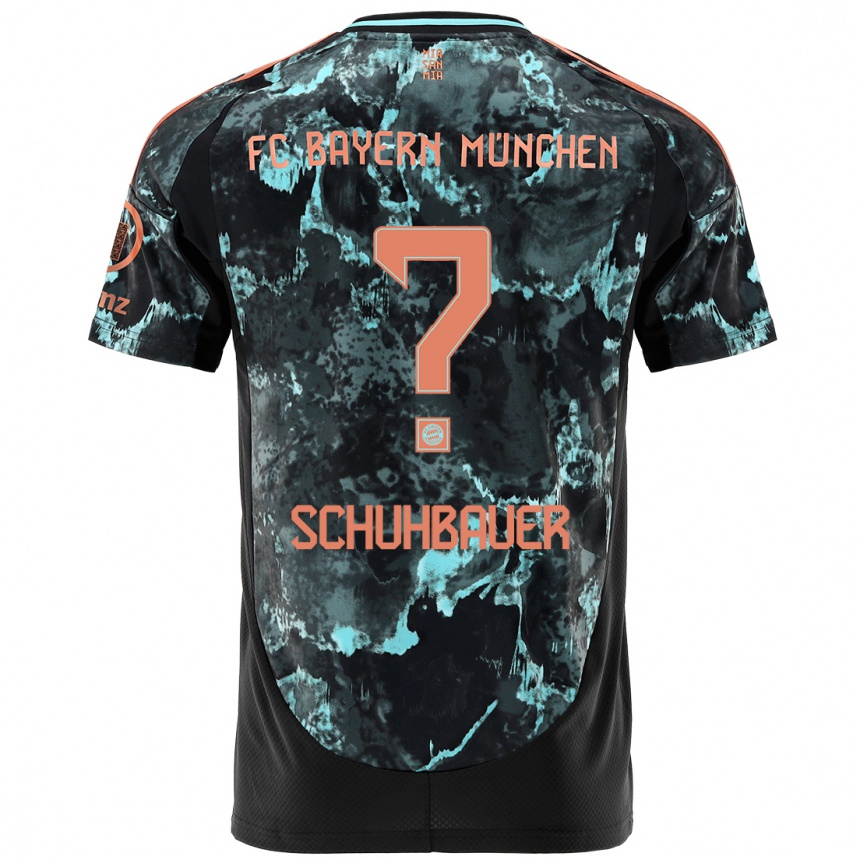 Hombre Fútbol Camiseta Maximilian Schuhbauer #0 Negro 2ª Equipación 2024/25