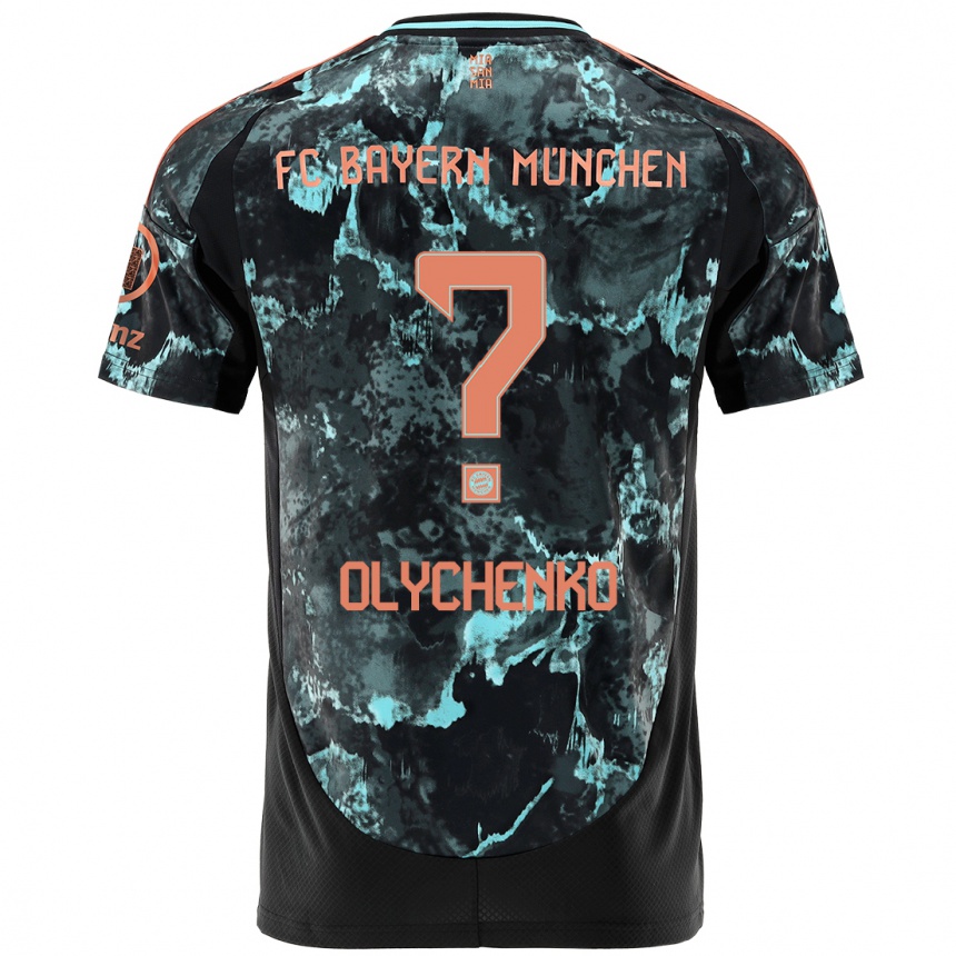 Hombre Fútbol Camiseta Bogdan Olychenko #0 Negro 2ª Equipación 2024/25