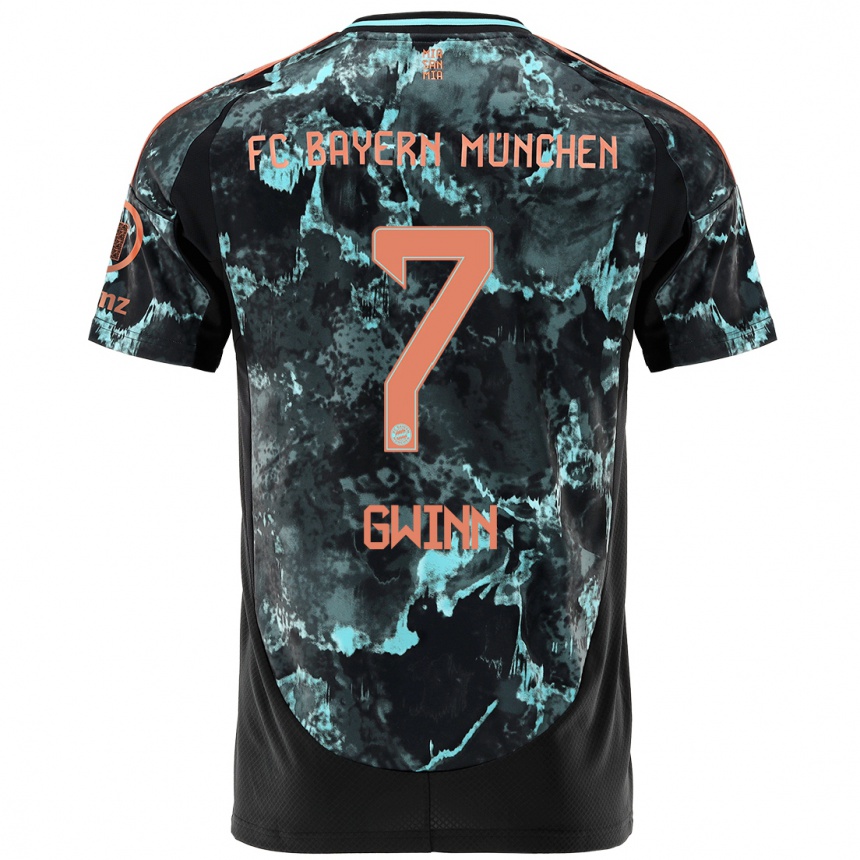 Hombre Fútbol Camiseta Giulia Gwinn #7 Negro 2ª Equipación 2024/25