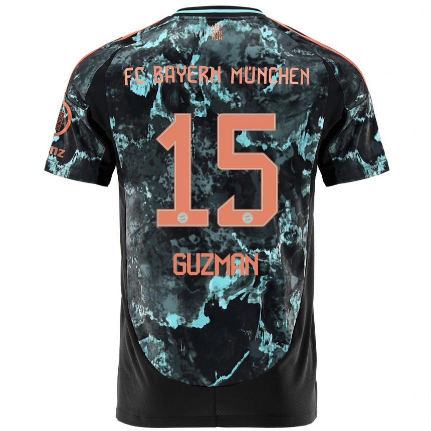 Hombre Fútbol Camiseta Ana María Guzmán #15 Negro 2ª Equipación 2024/25