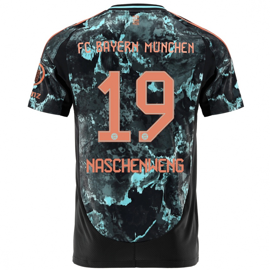 Hombre Fútbol Camiseta Katharina Naschenweng #19 Negro 2ª Equipación 2024/25