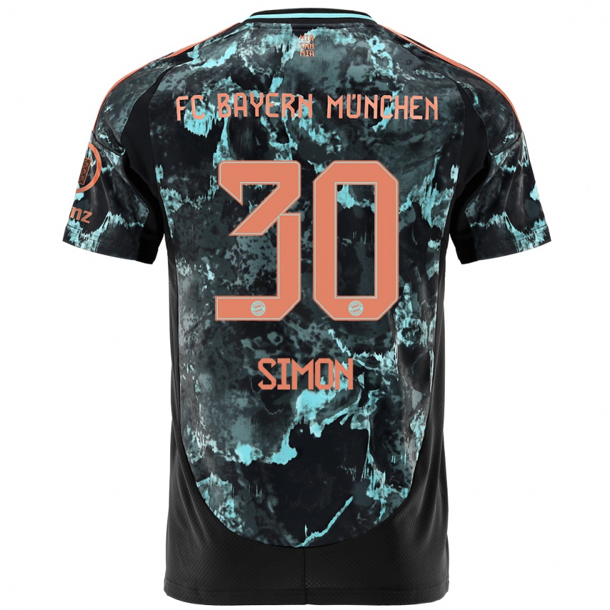 Hombre Fútbol Camiseta Carolin Simon #30 Negro 2ª Equipación 2024/25