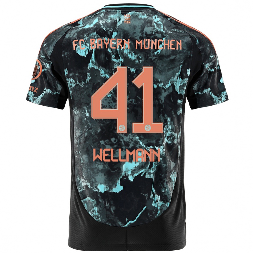 Hombre Fútbol Camiseta Anna Wellmann #41 Negro 2ª Equipación 2024/25