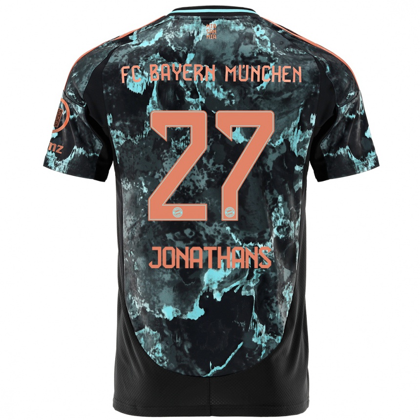 Hombre Fútbol Camiseta David Jonathans #27 Negro 2ª Equipación 2024/25