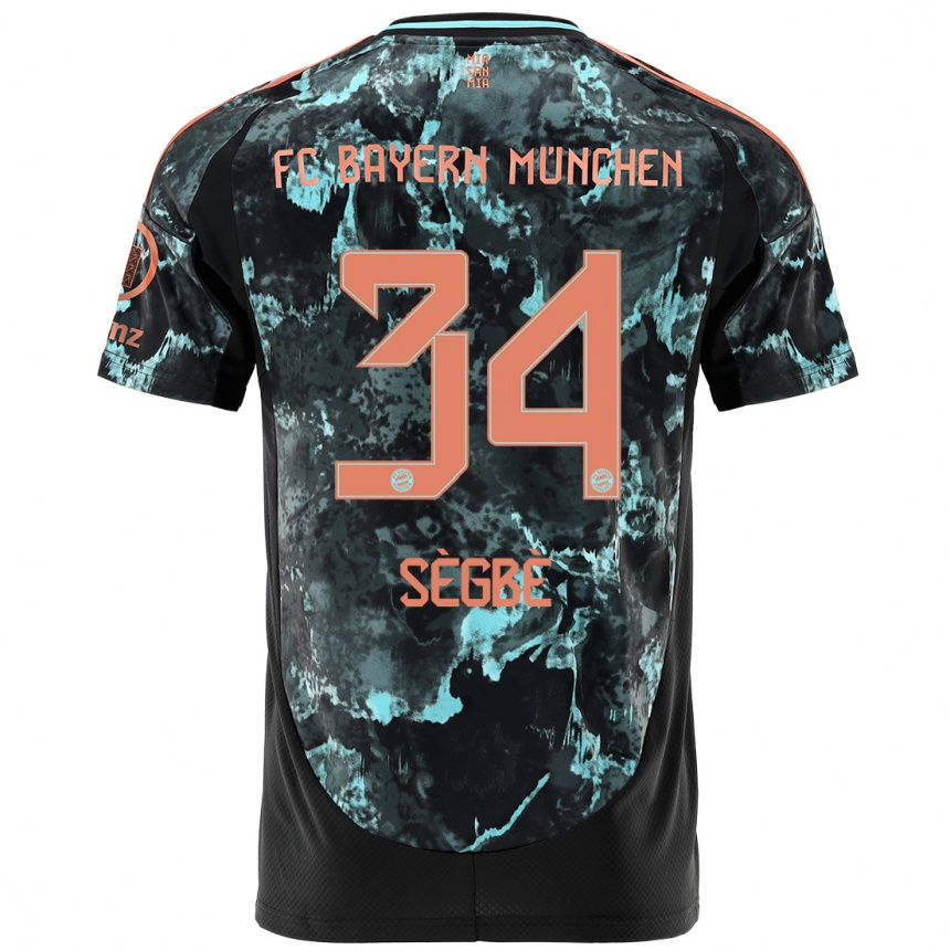 Hombre Fútbol Camiseta Désiré Sègbè #34 Negro 2ª Equipación 2024/25