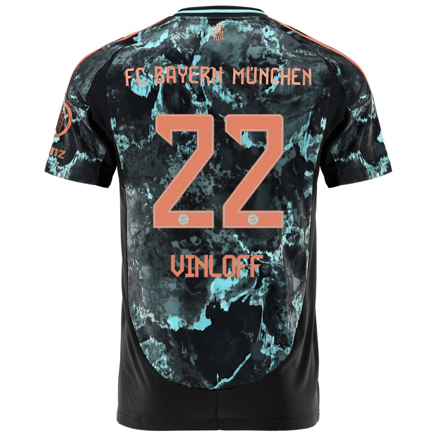 Hombre Fútbol Camiseta Matteo Vinloff #22 Negro 2ª Equipación 2024/25