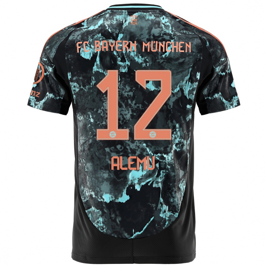 Hombre Fútbol Camiseta Liul Alemu #12 Negro 2ª Equipación 2024/25