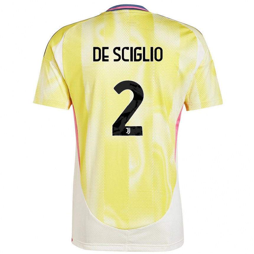 Hombre Fútbol Camiseta Mattia De Sciglio #2 Amarillo Solar 2ª Equipación 2024/25