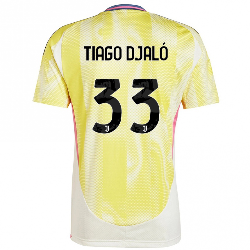 Hombre Fútbol Camiseta Tiago Djalo #33 Amarillo Solar 2ª Equipación 2024/25