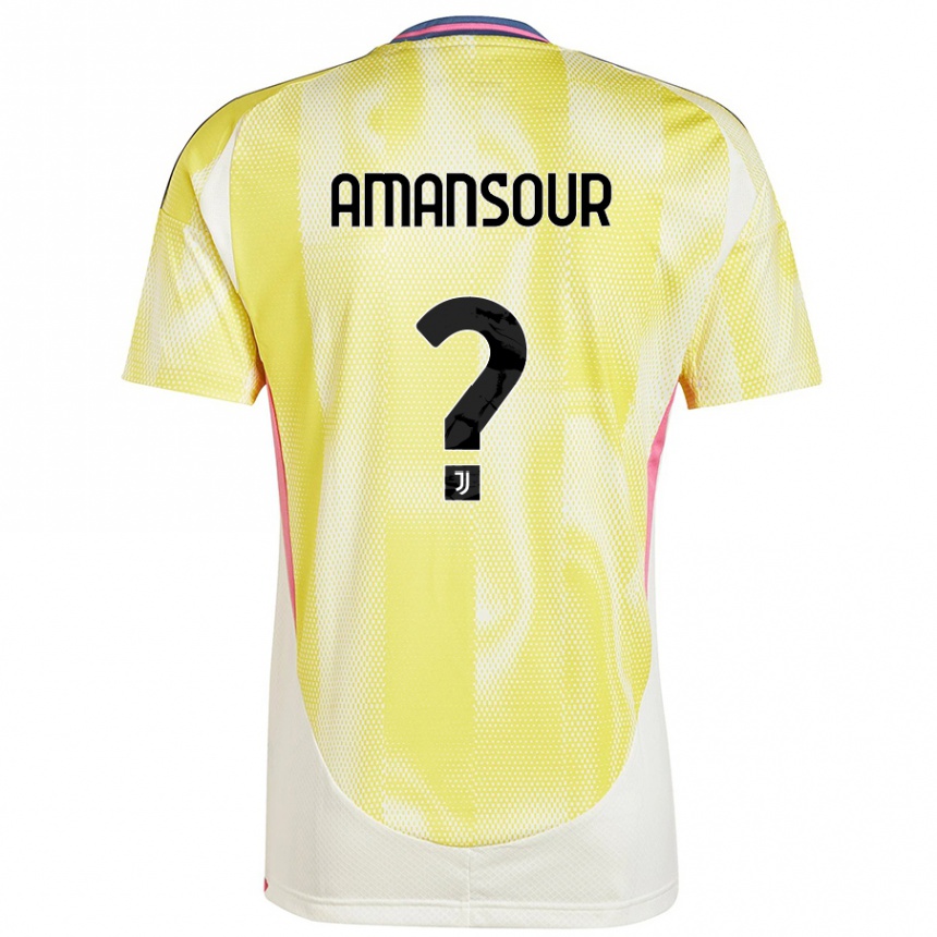 Hombre Fútbol Camiseta Adam Amansour #0 Amarillo Solar 2ª Equipación 2024/25