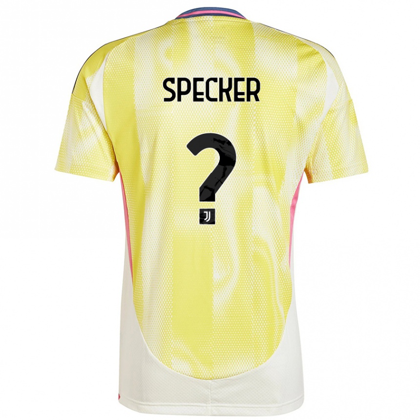 Hombre Fútbol Camiseta Stefano Specker #0 Amarillo Solar 2ª Equipación 2024/25