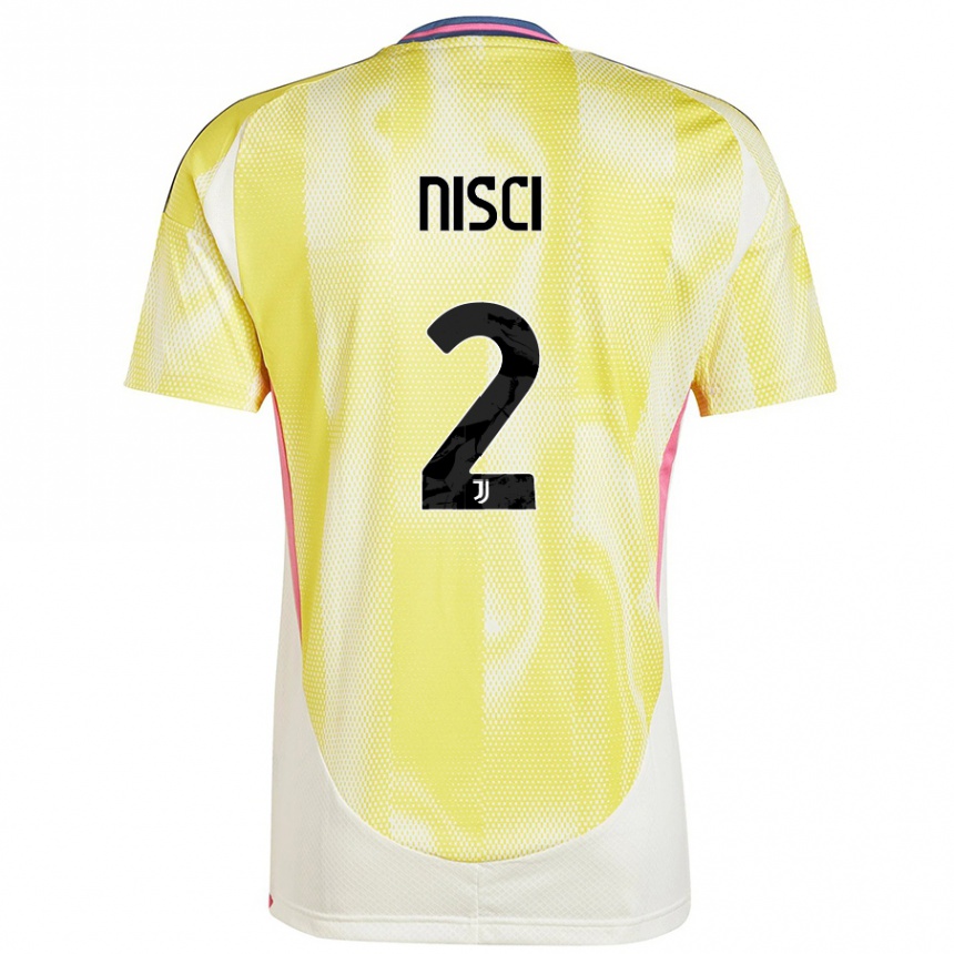 Hombre Fútbol Camiseta Alessandro Nisci #2 Amarillo Solar 2ª Equipación 2024/25