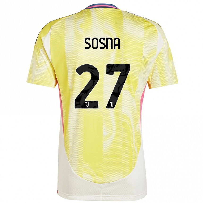 Hombre Fútbol Camiseta Adam Sosna #27 Amarillo Solar 2ª Equipación 2024/25