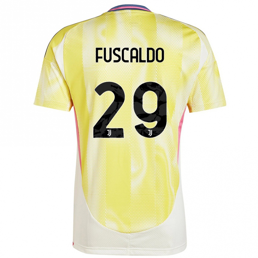 Hombre Fútbol Camiseta Matteo Fuscaldo #29 Amarillo Solar 2ª Equipación 2024/25