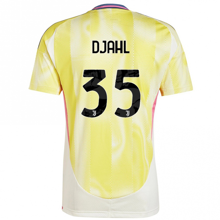 Hombre Fútbol Camiseta Rayan Djahl #35 Amarillo Solar 2ª Equipación 2024/25