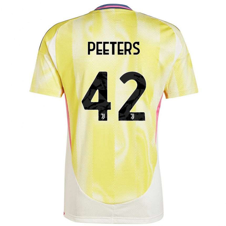 Hombre Fútbol Camiseta Daouda Peeters #42 Amarillo Solar 2ª Equipación 2024/25